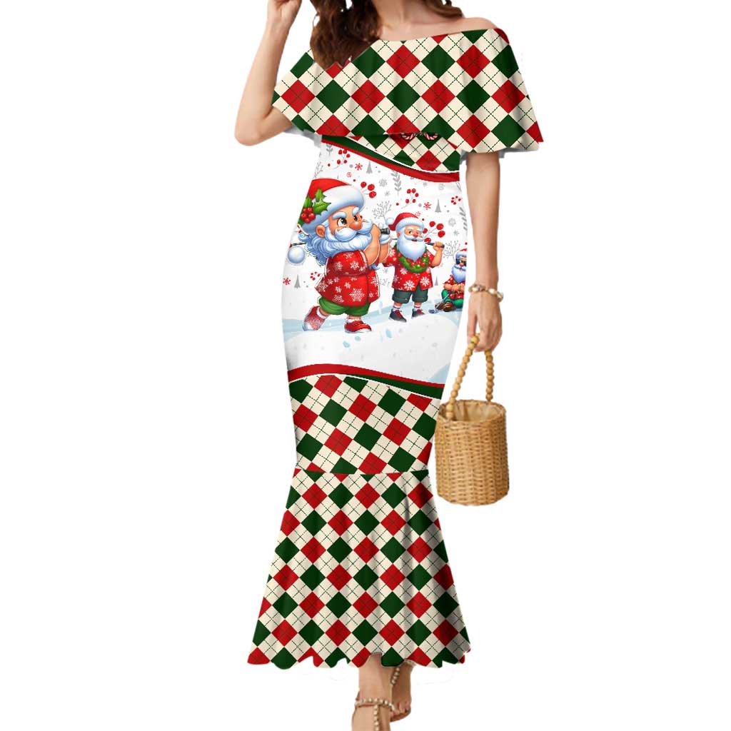Santa Golf Club Mermaid Dress Christmas Winter Style - Wonder Print Shop