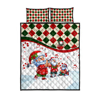 Santa Golf Club Quilt Bed Set Christmas Winter Style - Wonder Print Shop