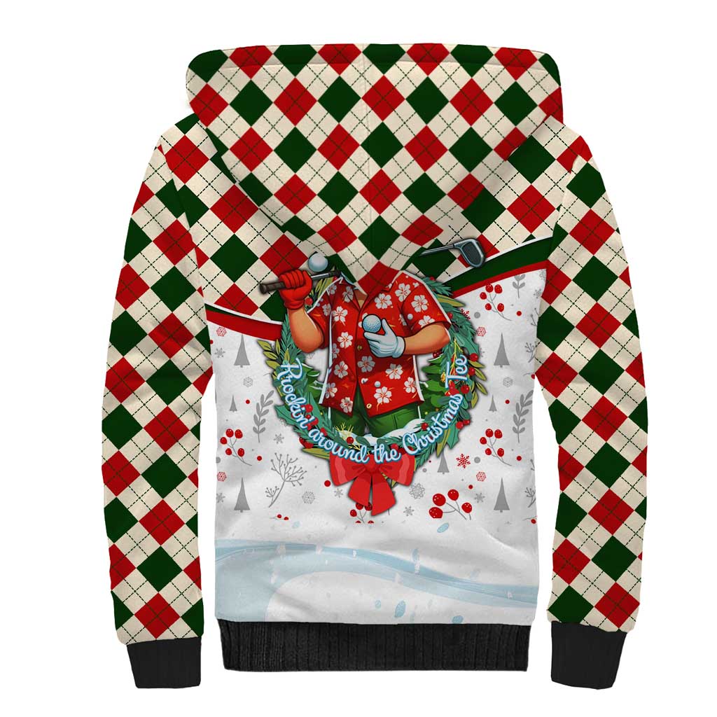 Santa Golf Club Sherpa Hoodie Christmas Winter Style - Wonder Print Shop