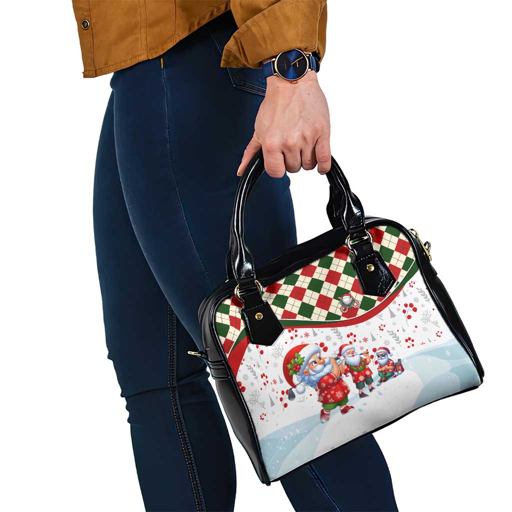 Santa Golf Club Shoulder Handbag Christmas Winter Style