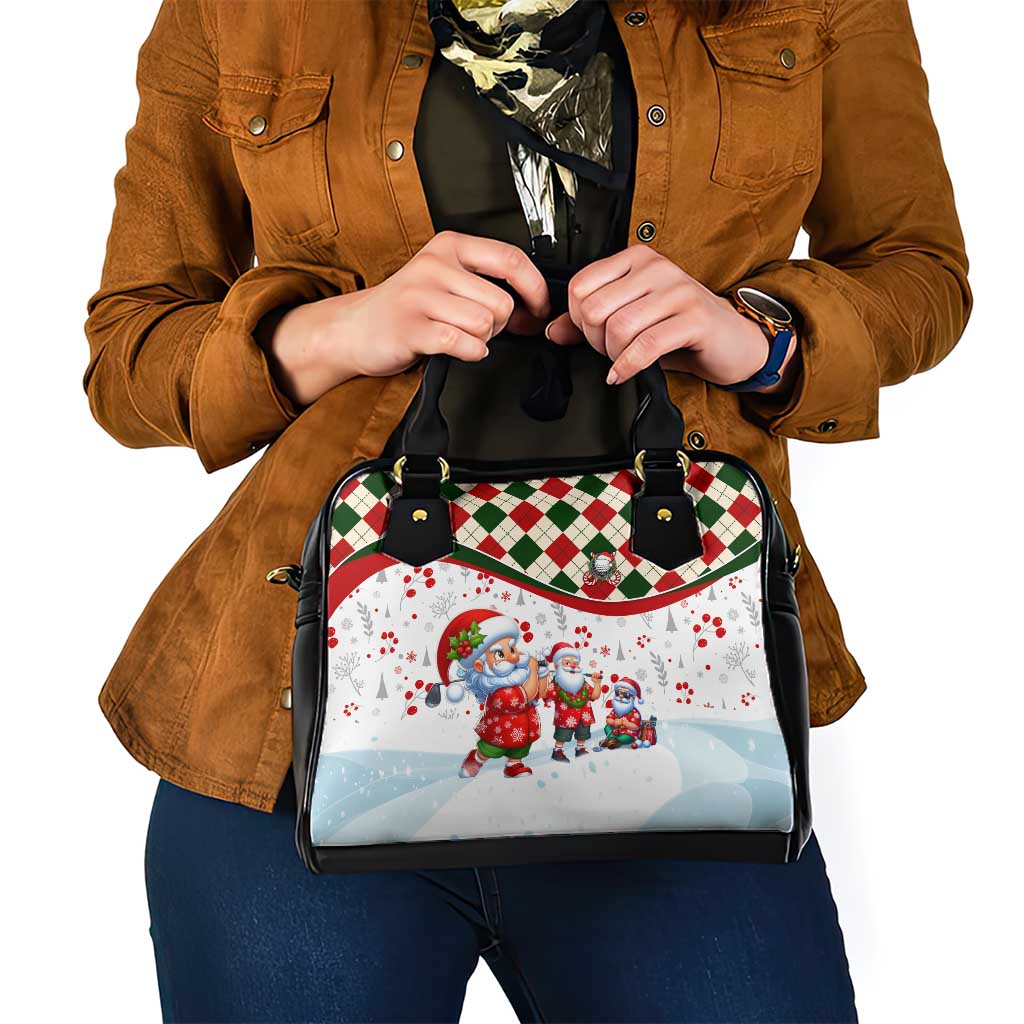 Santa Golf Club Shoulder Handbag Christmas Winter Style