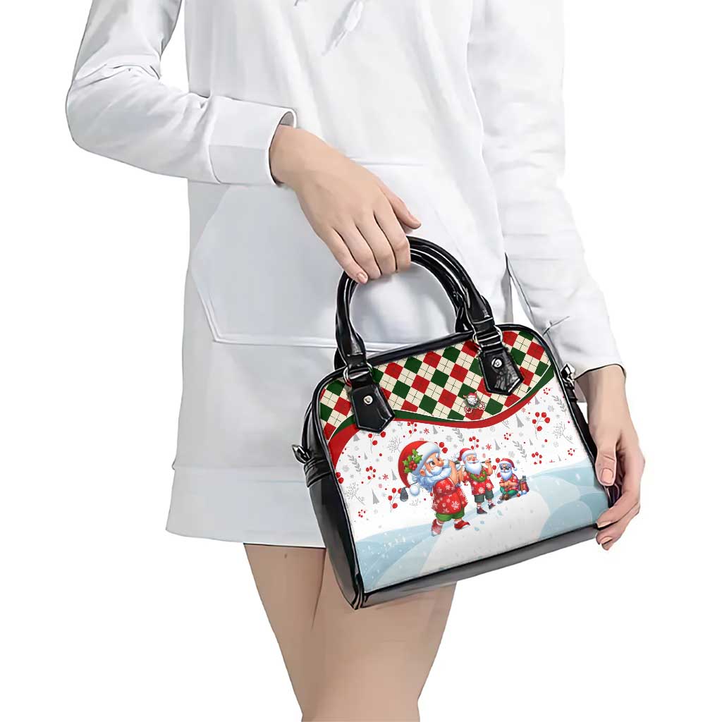 Santa Golf Club Shoulder Handbag Christmas Winter Style