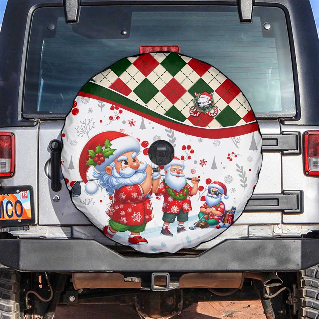 Santa Golf Club Spare Tire Cover Christmas Winter Style - Wonder Print Shop