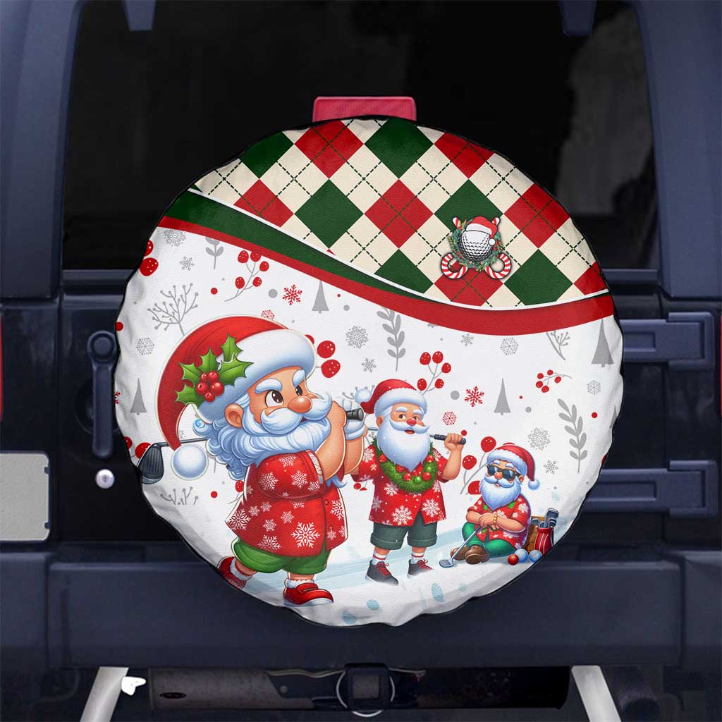 Santa Golf Club Spare Tire Cover Christmas Winter Style - Wonder Print Shop