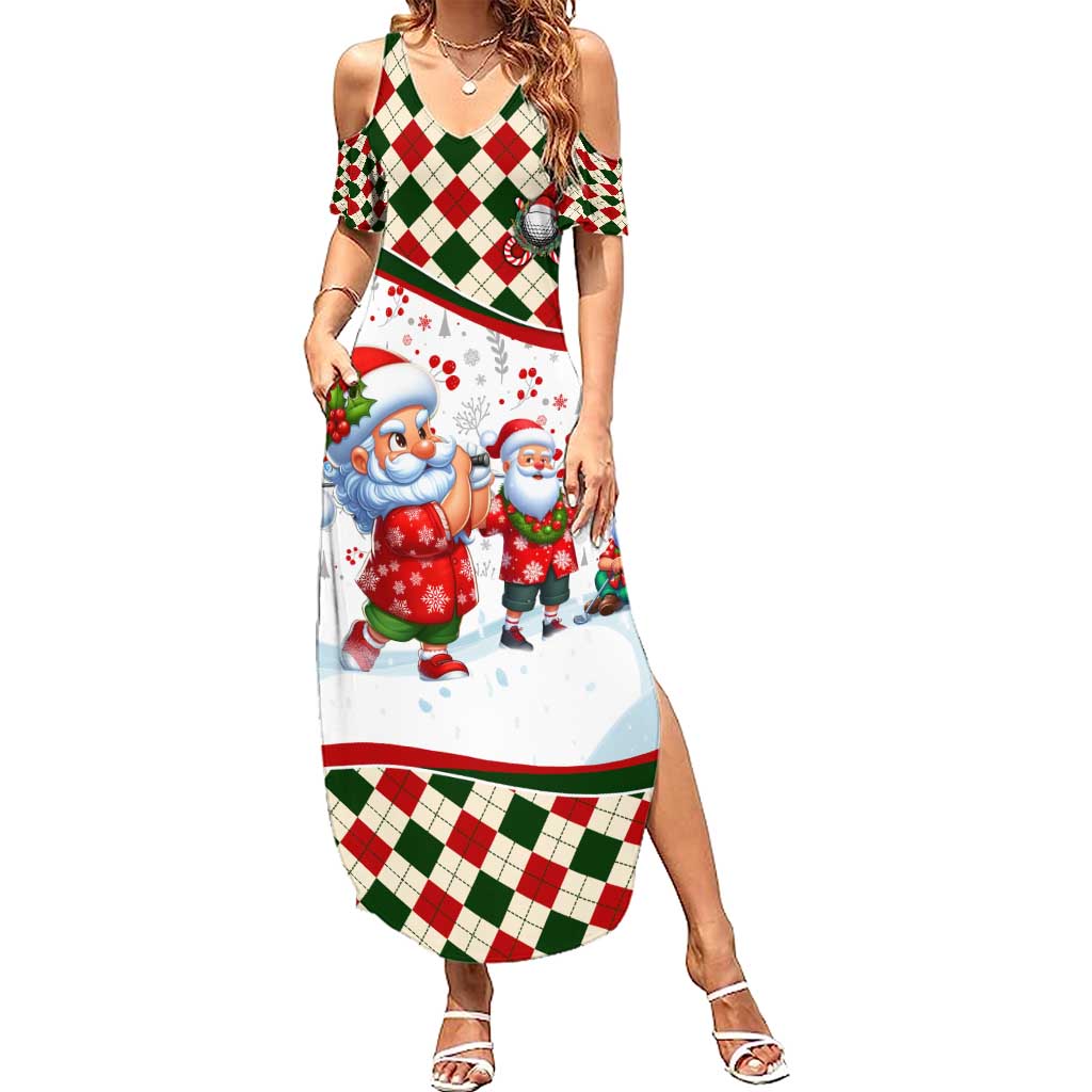 Santa Golf Club Summer Maxi Dress Christmas Winter Style - Wonder Print Shop