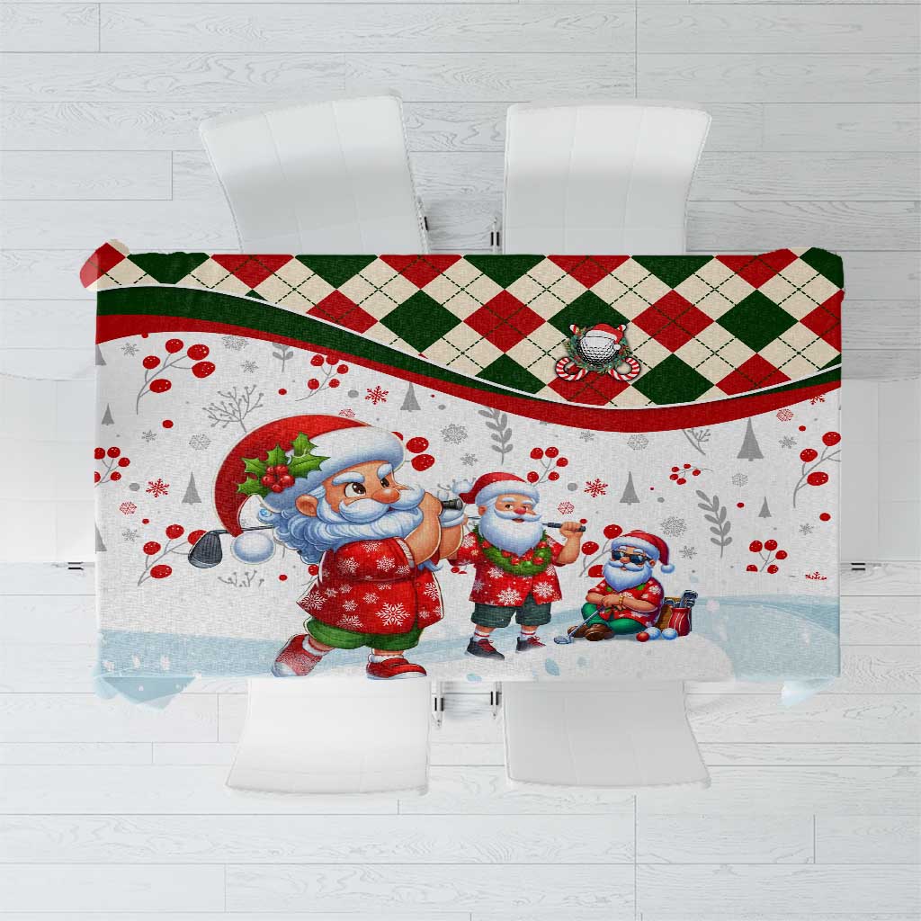 Santa Golf Club Tablecloth Christmas Winter Style - Wonder Print Shop