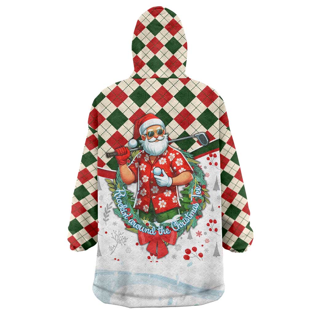 Santa Golf Club Wearable Blanket Hoodie Christmas Winter Style - Wonder Print Shop