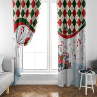 Santa Golf Club Window Curtain Christmas Winter Style - Wonder Print Shop