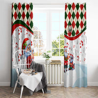 Santa Golf Club Window Curtain Christmas Winter Style - Wonder Print Shop
