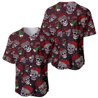 Xmas Skulls Love Christmas Cocktails Baseball Jersey - Wonder Print Shop
