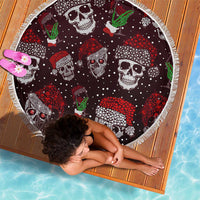 Xmas Skulls Love Christmas Cocktails Beach Blanket - Wonder Print Shop
