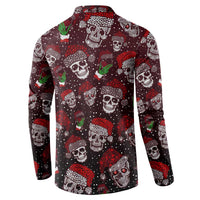 Xmas Skulls Love Christmas Cocktails Button Sweatshirt - Wonder Print Shop