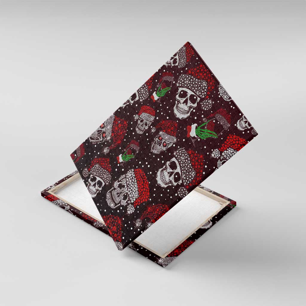 Xmas Skulls Love Christmas Cocktails Canvas Wall Art - Wonder Print Shop