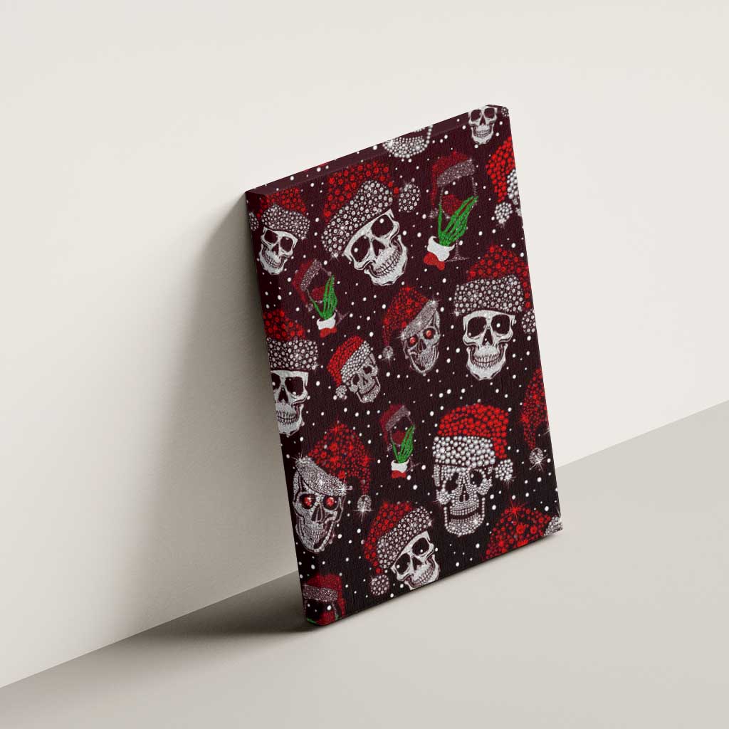 Xmas Skulls Love Christmas Cocktails Canvas Wall Art - Wonder Print Shop