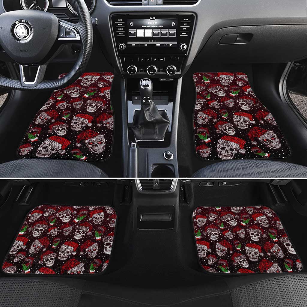 Xmas Skulls Love Christmas Cocktails Car Mats - Wonder Print Shop