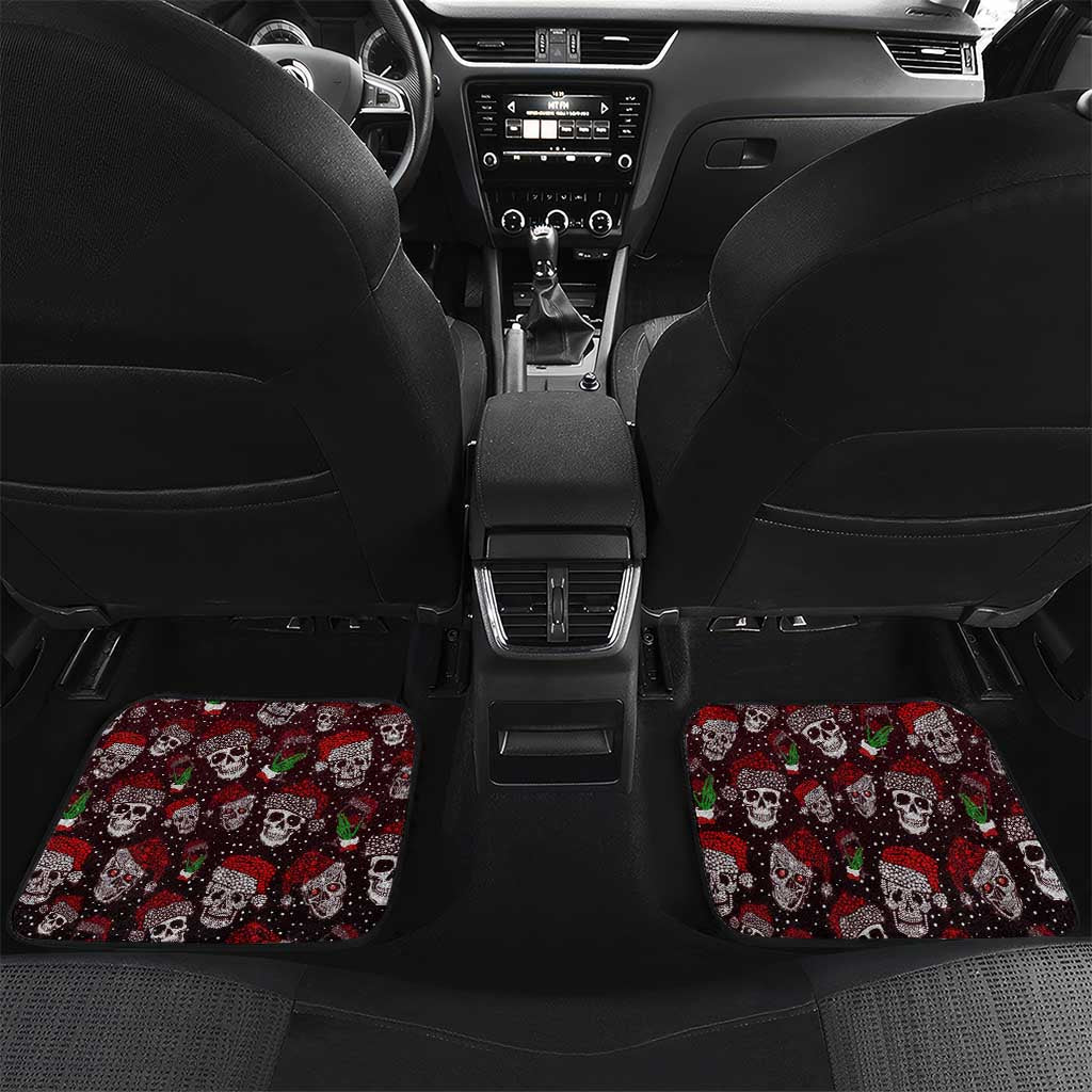 Xmas Skulls Love Christmas Cocktails Car Mats - Wonder Print Shop