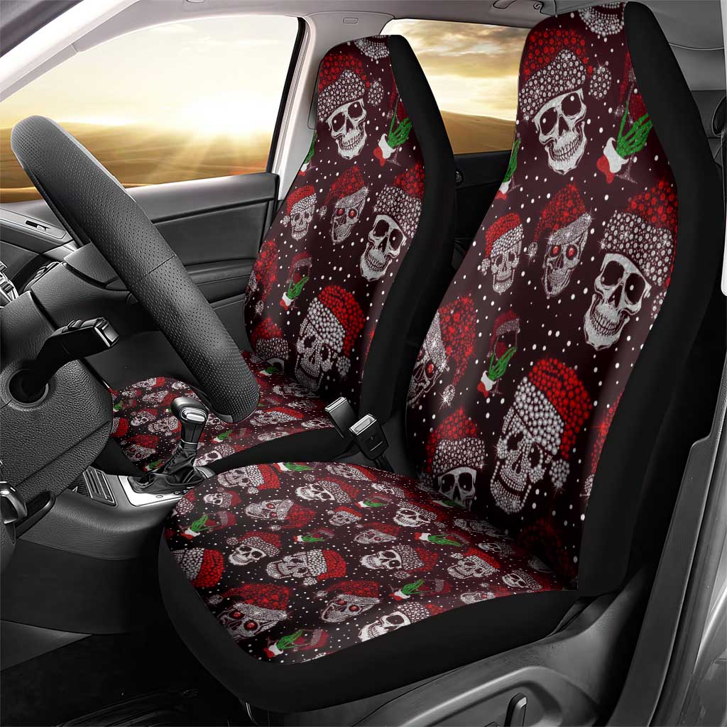 Xmas Skulls Love Christmas Cocktails Car Seat Cover - Wonder Print Shop