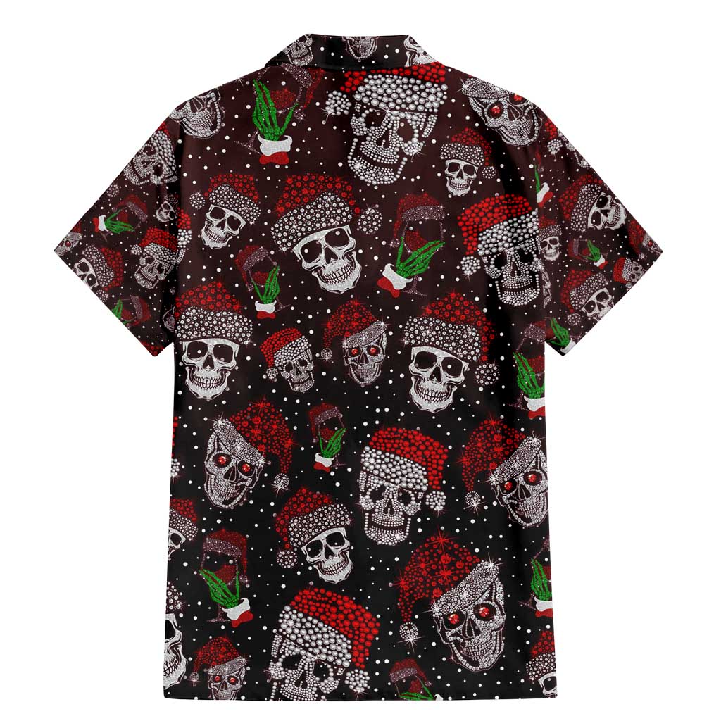 Xmas Skulls Love Christmas Cocktails Family Matching Mermaid Dress and Hawaiian Shirt - Wonder Print Shop