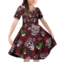 Xmas Skulls Love Christmas Cocktails Family Matching Off Shoulder Short Dress and Hawaiian Shirt - Wonder Print Shop