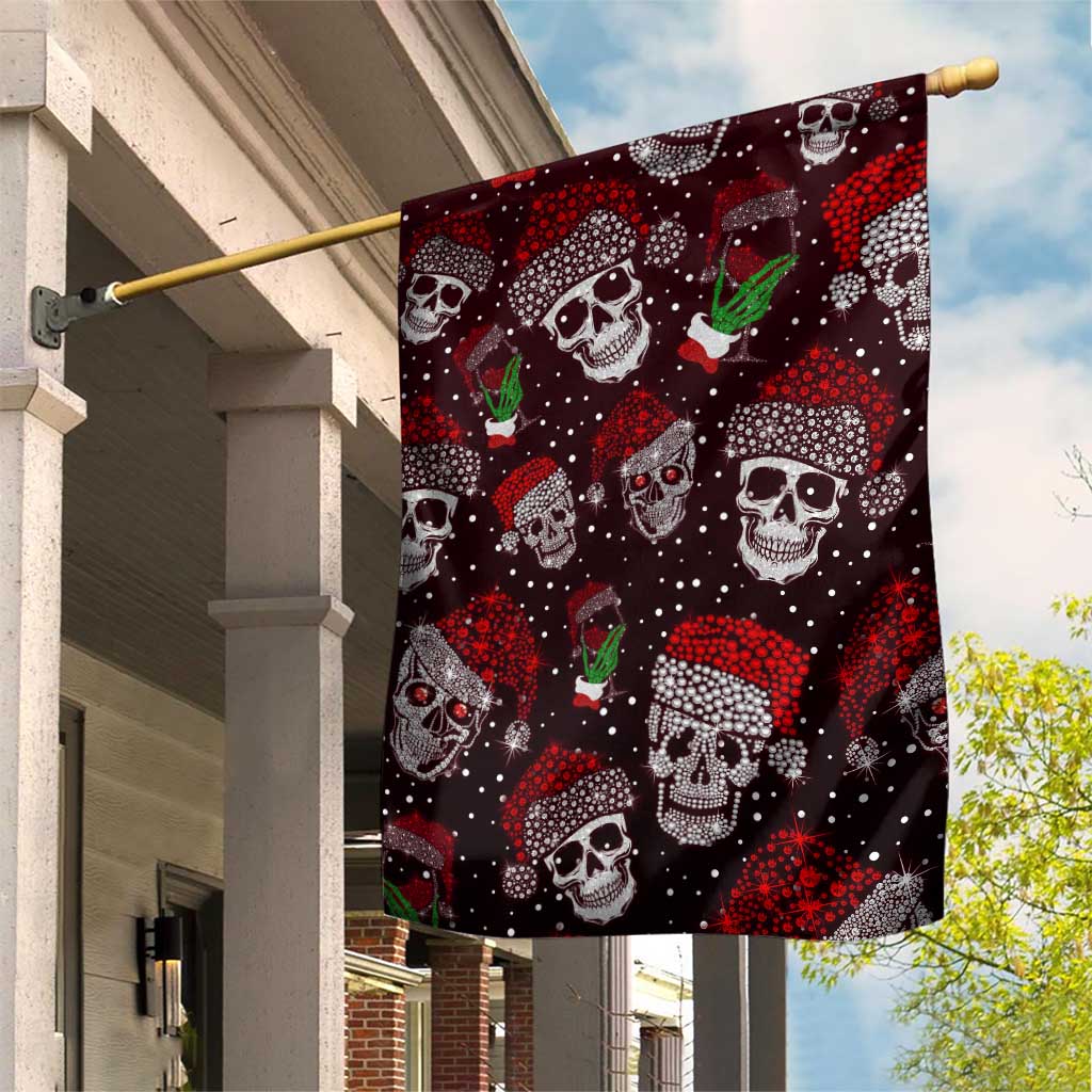 Xmas Skulls Love Christmas Cocktails Garden Flag - Wonder Print Shop