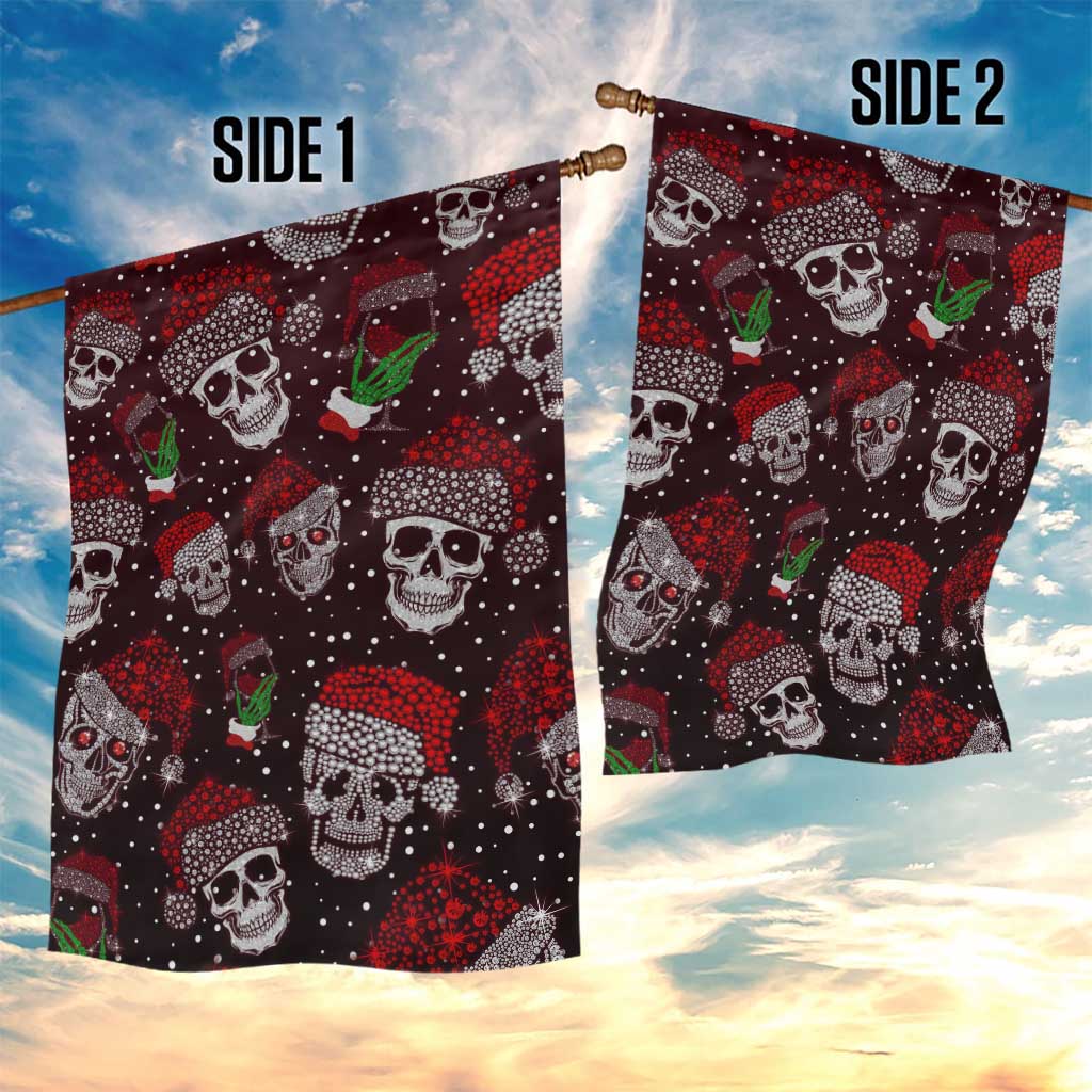 Xmas Skulls Love Christmas Cocktails Garden Flag - Wonder Print Shop