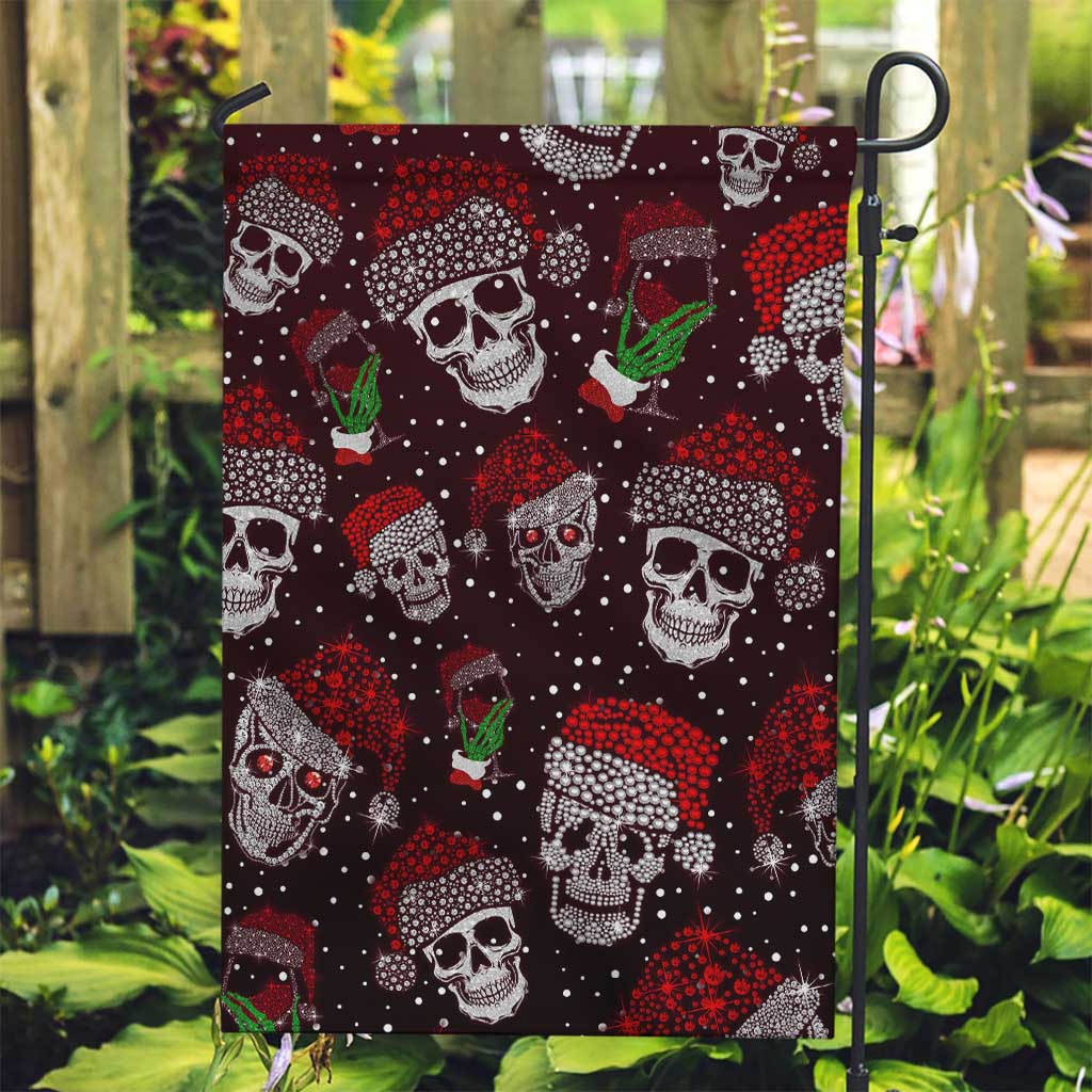 Xmas Skulls Love Christmas Cocktails Garden Flag - Wonder Print Shop