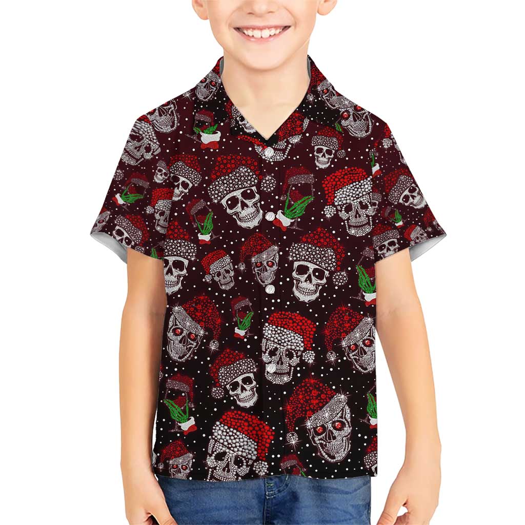 Xmas Skulls Love Christmas Cocktails Hawaiian Shirt - Wonder Print Shop