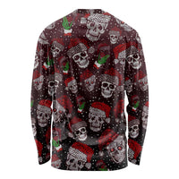 Xmas Skulls Love Christmas Cocktails Long Sleeve Shirt - Wonder Print Shop