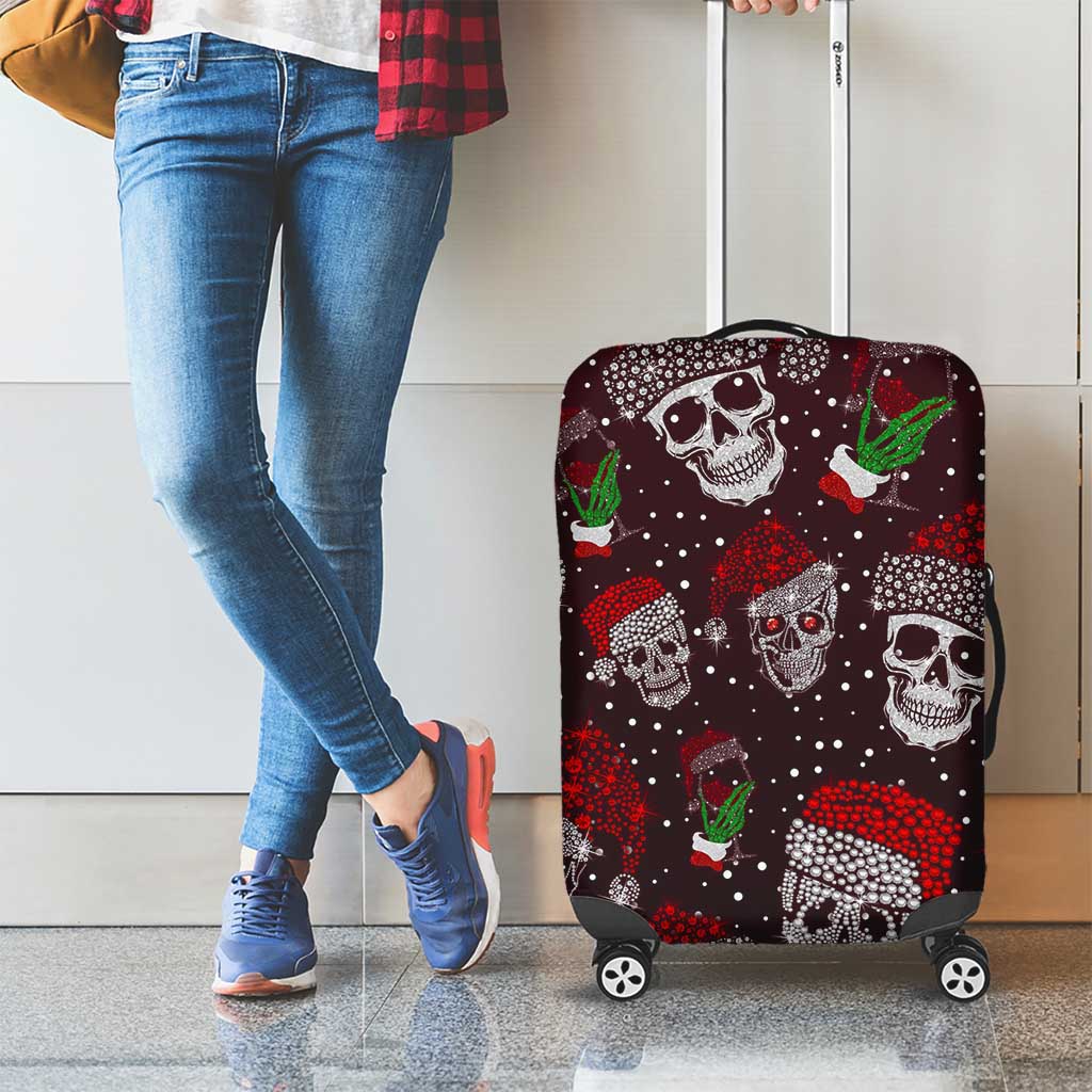 Xmas Skulls Love Christmas Cocktails Luggage Cover - Wonder Print Shop