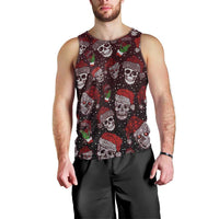 Xmas Skulls Love Christmas Cocktails Men Tank Top - Wonder Print Shop