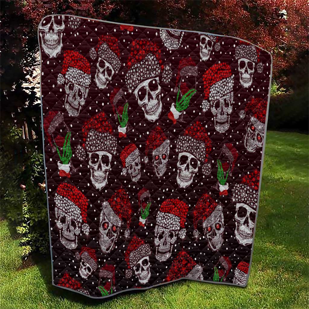 Xmas Skulls Love Christmas Cocktails Quilt - Wonder Print Shop