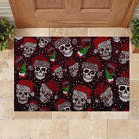 Xmas Skulls Love Christmas Cocktails Rubber Doormat - Wonder Print Shop