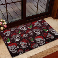 Xmas Skulls Love Christmas Cocktails Rubber Doormat - Wonder Print Shop