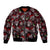 Xmas Skulls Love Christmas Cocktails Sleeve Zip Bomber Jacket - Wonder Print Shop