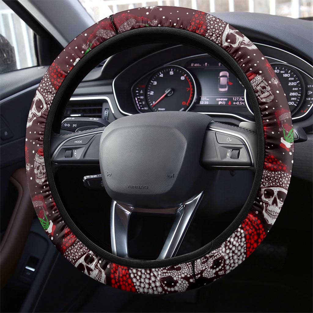 Xmas Skulls Love Christmas Cocktails Steering Wheel Cover - Wonder Print Shop