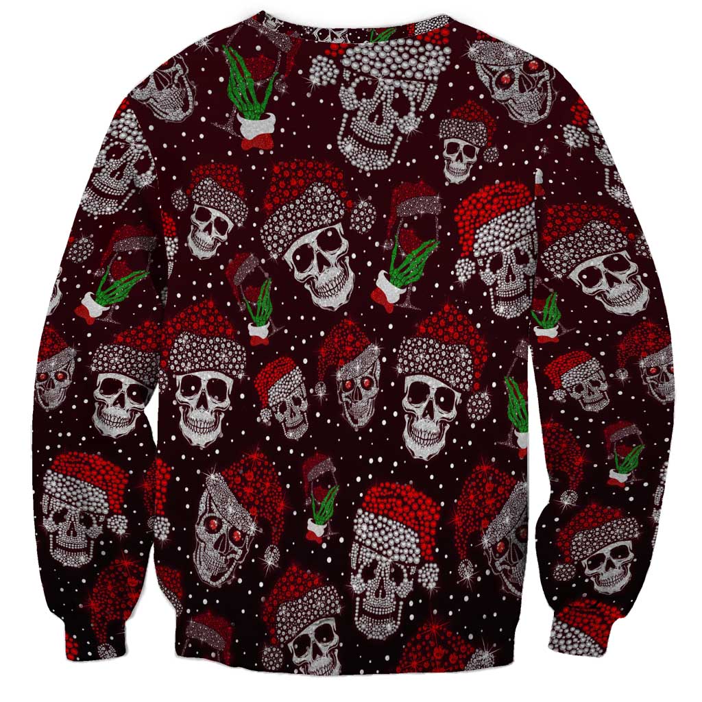 Xmas Skulls Love Christmas Cocktails Sweatshirt - Wonder Print Shop
