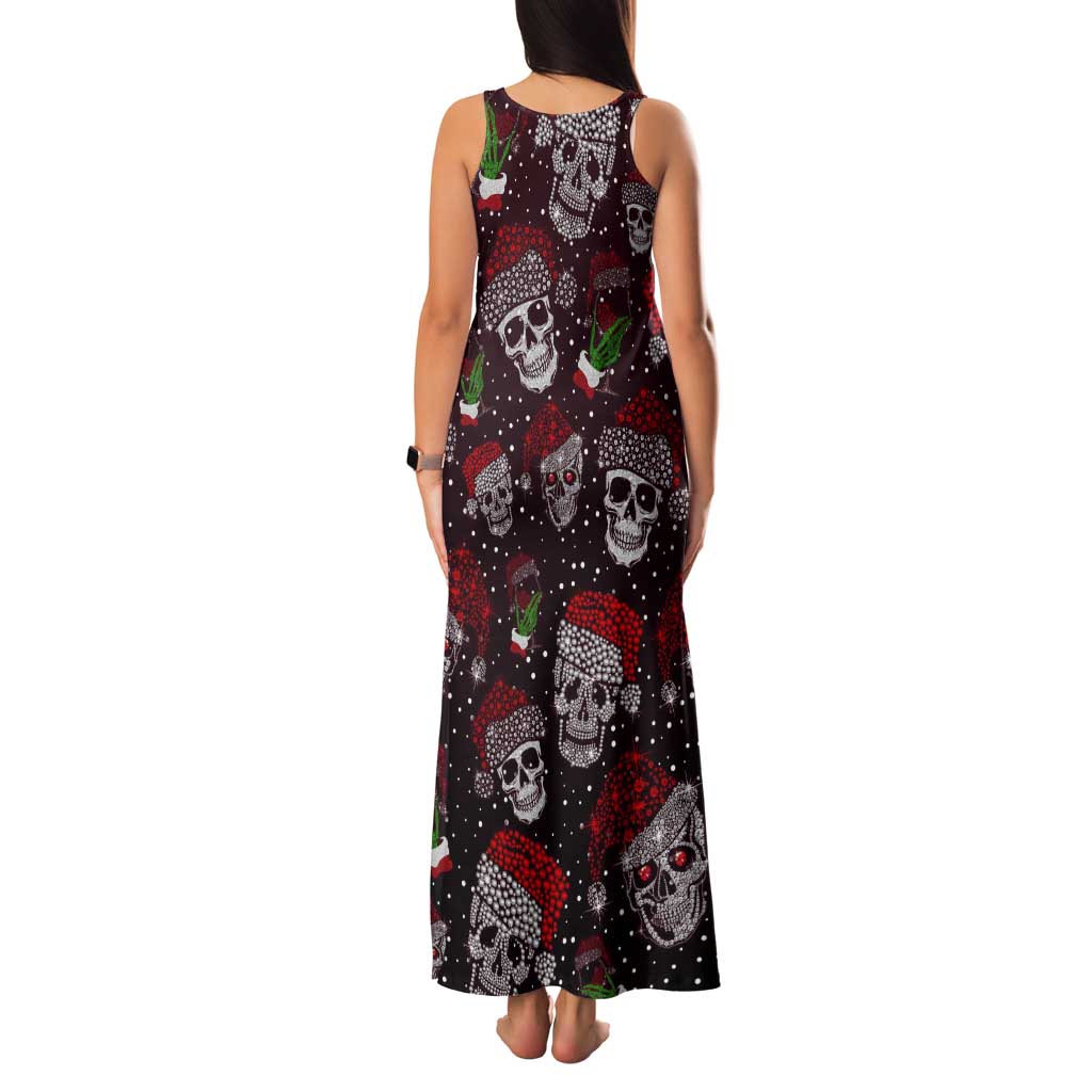 Xmas Skulls Love Christmas Cocktails Tank Maxi Dress - Wonder Print Shop
