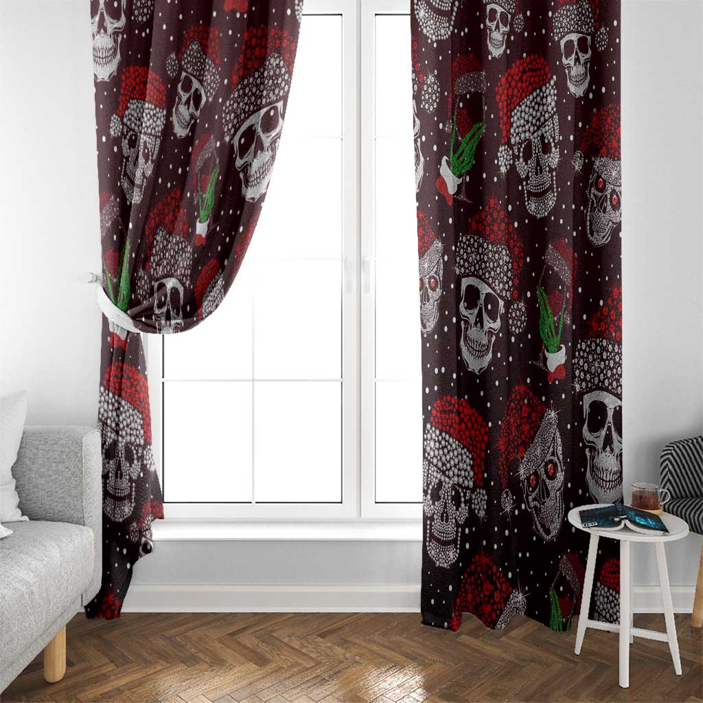 Xmas Skulls Love Christmas Cocktails Window Curtain - Wonder Print Shop