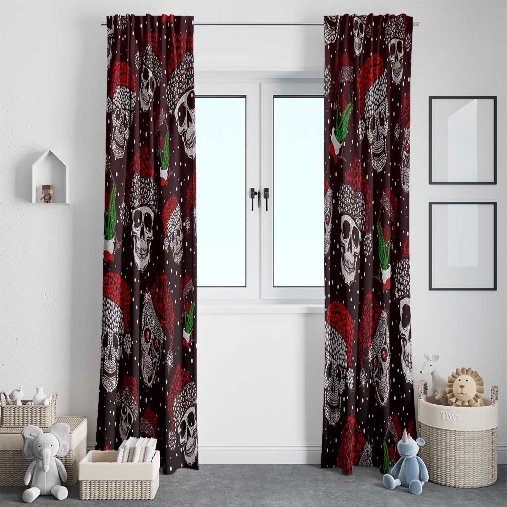 Xmas Skulls Love Christmas Cocktails Window Curtain - Wonder Print Shop