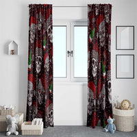 Xmas Skulls Love Christmas Cocktails Window Curtain - Wonder Print Shop