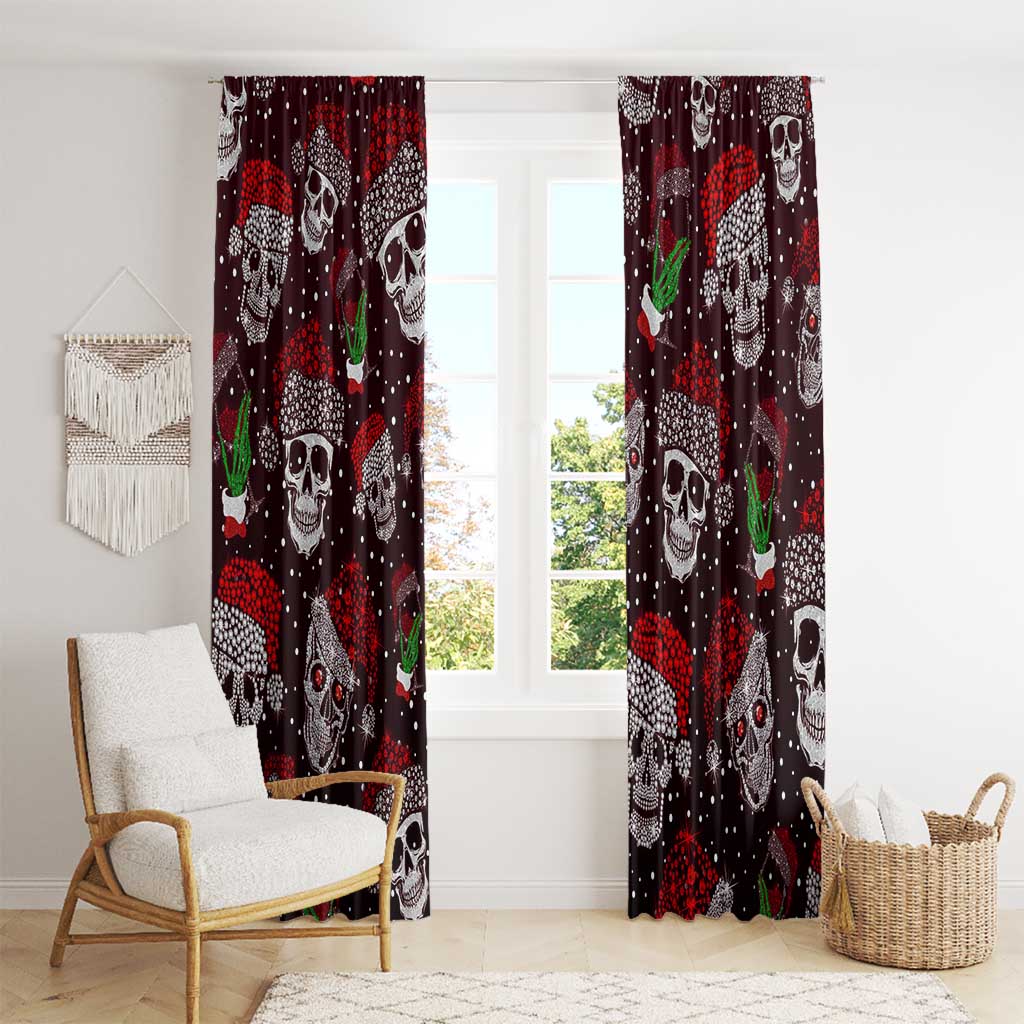 Xmas Skulls Love Christmas Cocktails Window Curtain - Wonder Print Shop