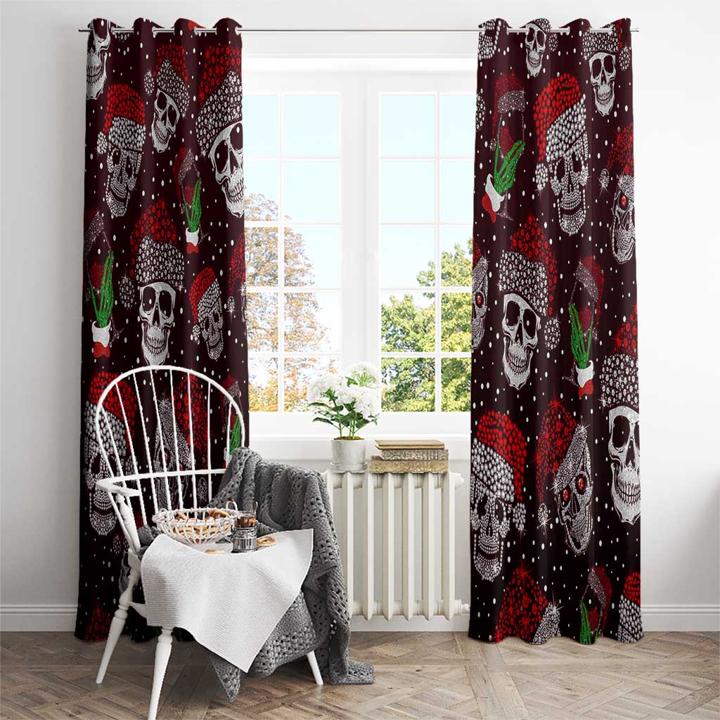 Xmas Skulls Love Christmas Cocktails Window Curtain - Wonder Print Shop
