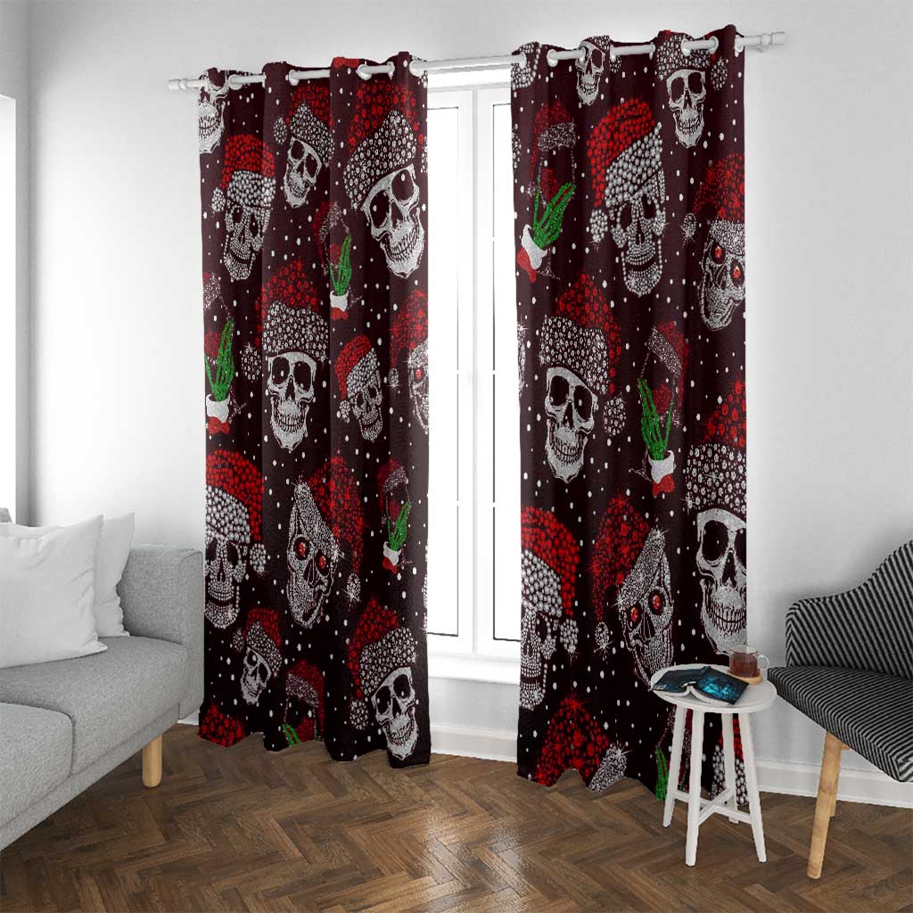 Xmas Skulls Love Christmas Cocktails Window Curtain - Wonder Print Shop
