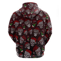 Xmas Skulls Love Christmas Cocktails Zip Hoodie - Wonder Print Shop