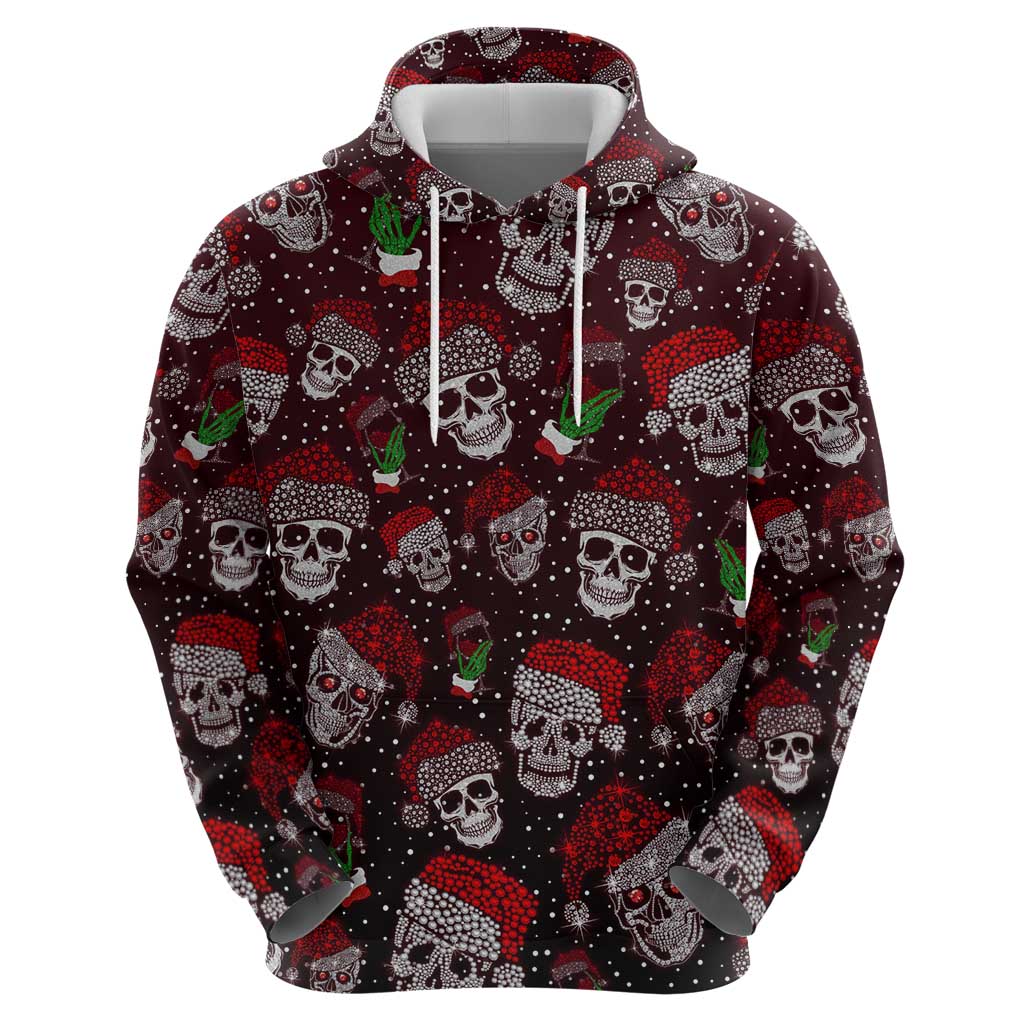 Xmas Skulls Love Christmas Cocktails Zip Hoodie - Wonder Print Shop