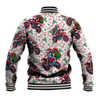 BRAAAP! Motorbike Santa Christmas Baseball Jacket - Wonder Print Shop