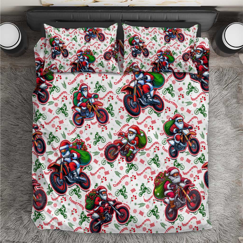 BRAAAP! Motorbike Santa Christmas Bedding Set - Wonder Print Shop