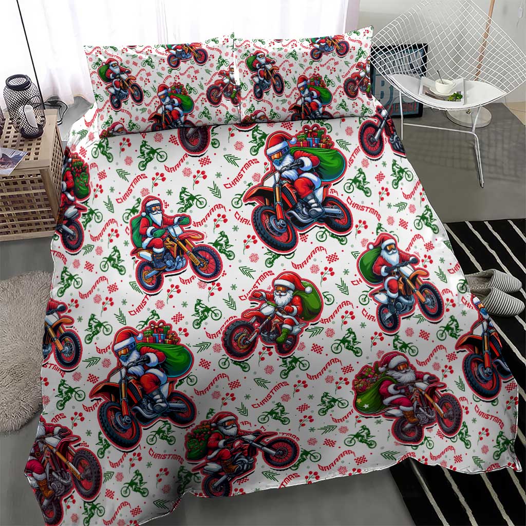 BRAAAP! Motorbike Santa Christmas Bedding Set - Wonder Print Shop