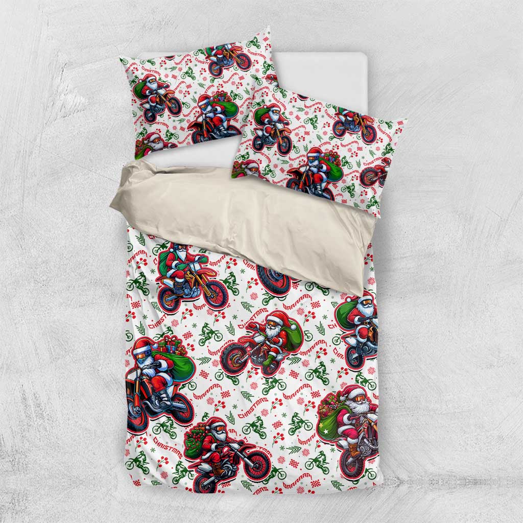 BRAAAP! Motorbike Santa Christmas Bedding Set - Wonder Print Shop
