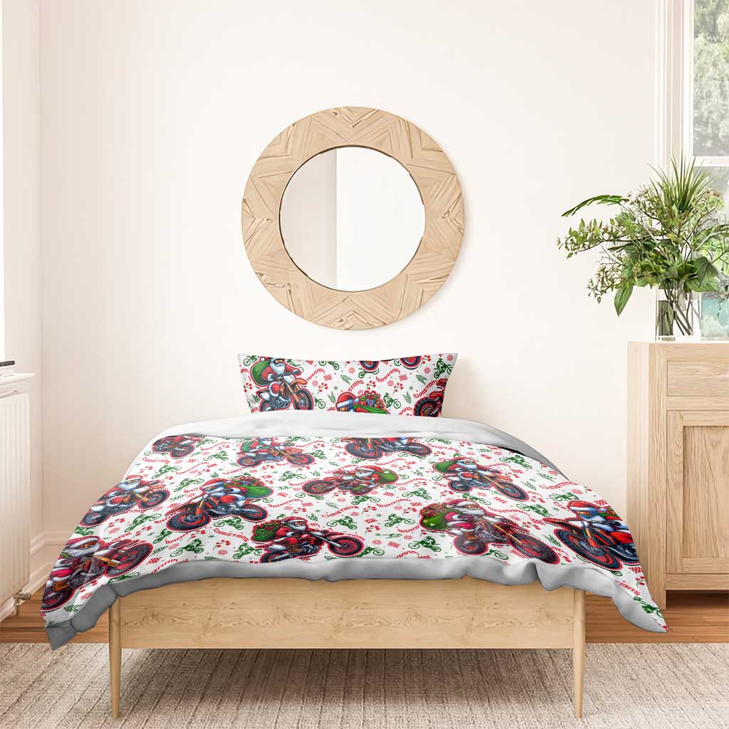 BRAAAP! Motorbike Santa Christmas Bedding Set - Wonder Print Shop